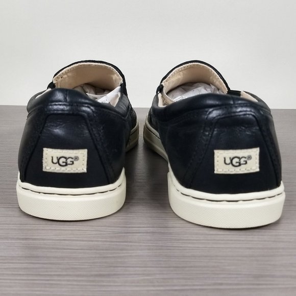 UGG Fierce Slip-on Sneaker, Black Leather, Womens Size 9 US / 40 - Picture 5 of 12